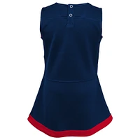 Ensemble deux pièces bleu marine New England Patriots pour fille avec robe pull et culotte bouffante