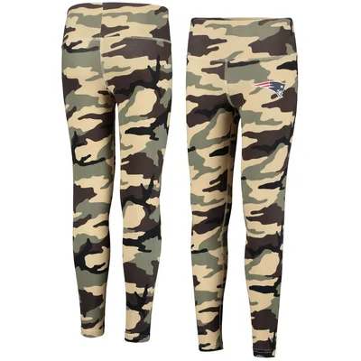 New England Patriots Girls Youth Left Right Leggings - Camo
