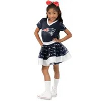 Déguisement Tutu Tailgate Game Day V-Neck des New England Patriots pour fille