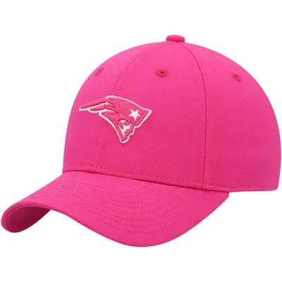 New England Patriots Girls Youth Structured Adjustable Hat - Pink