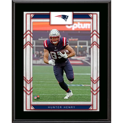 Plaque de joueur sublimée encadrée Hunter Henry New England Patriots 10,5" x 13"