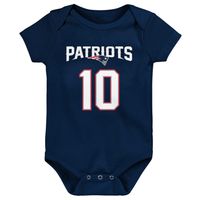 Infant Mac Jones Navy New England Patriots Mainliner Player Name & Number Bodysuit