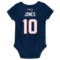 Infant Mac Jones Navy New England Patriots Mainliner Player Name & Number Bodysuit