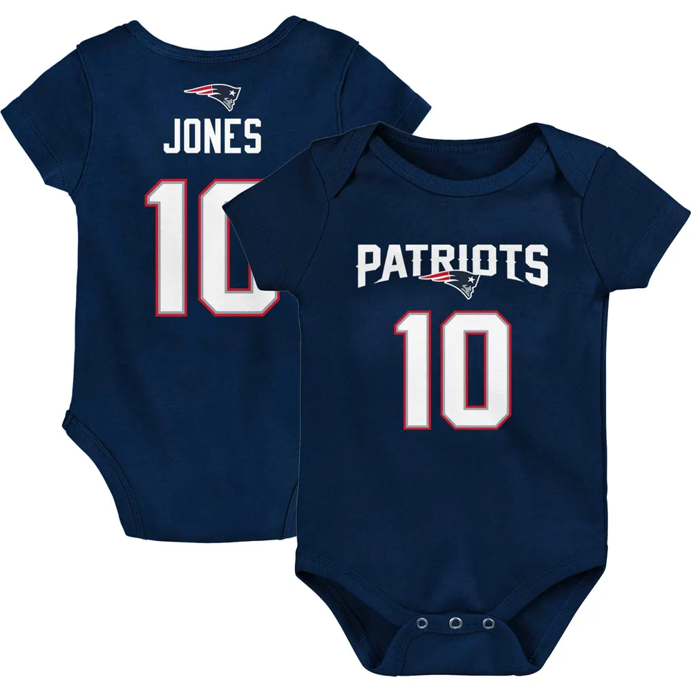 Body pour bébé Mac Jones Navy New England Patriots Mainliner Nom et numéro du joueur