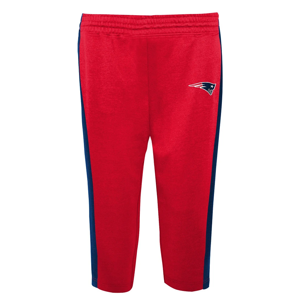 Little Kicker des Patriots de la Nouvelle-Angleterre bleu marine/rouge pour bébé - Ensemble body et pantalon à manches longues