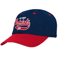 Casquette flexible My First Tail Sweep Slouch Flex des New England Patriots pour bébé bleu marine/rouge