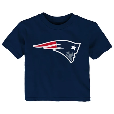 T-shirt à logo primaire des Patriots de la Nouvelle-Angleterre bleu marine pour bébé