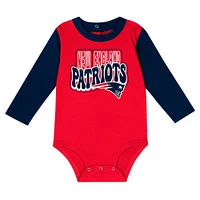 Infant New England Patriots Double Up Long Sleeve Bodysuit and Pants Set