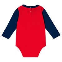 Infant New England Patriots Double Up Long Sleeve Bodysuit and Pants Set