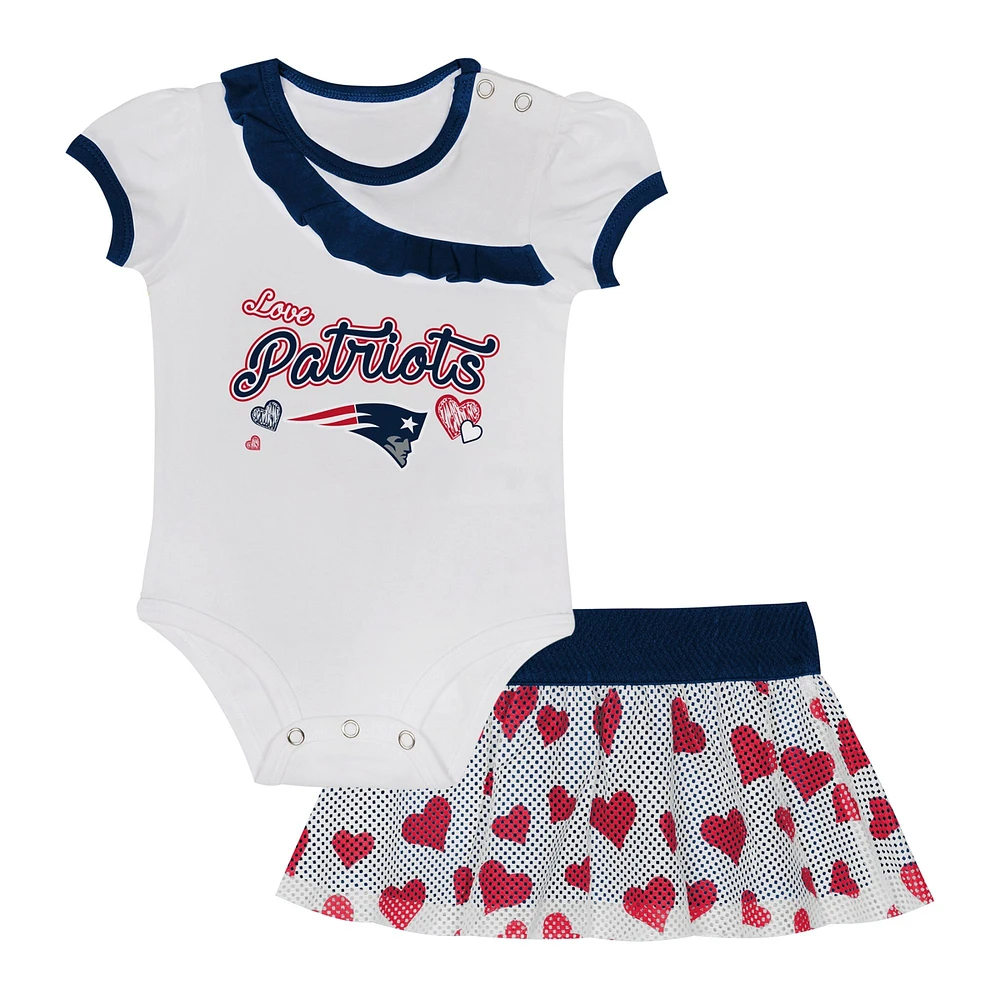 Ensemble body et jupe pour bébé New England Patriots Love My Team