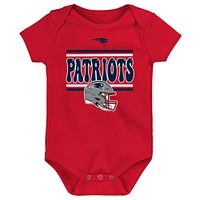 Infant New England Patriots Play Day Three-Pack Bodysuit Set