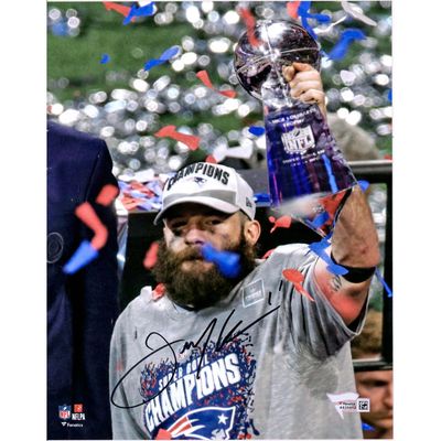 Julian Edelman New England Patriots Autographed 8" x 10" Super Bowl LIII with Trophy Photograph