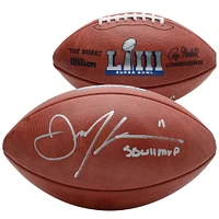 Julian Edelman New England Patriots Autographed Super Bowl LIII Champions Duke Football with "SB 53 MVP" Inscription