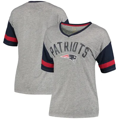 New Era Women's New England Patriots Burnout Blue T-Shirt