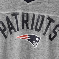 Junior's Heathered Gray New England Patriots Let's Huddle Burnout T-Shirt