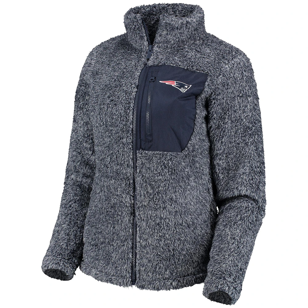 Veste à fermeture éclair intégrale Intercepting Teddy des New England Patriots pour juniors