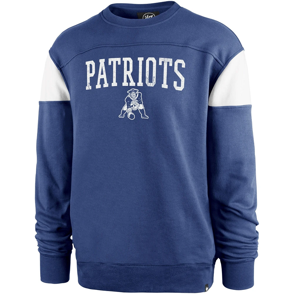 Men's '47 Blue New England Patriots Groundbreaker Onset Pullover Sweatshirt