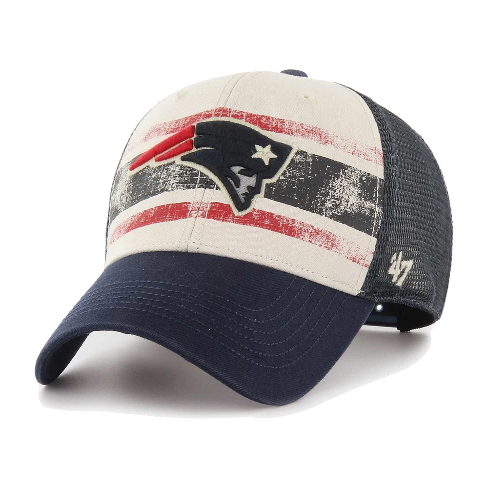 Men's '47 Cream New England Patriots Breakout MVP Trucker Adjustable Hat