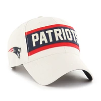 Casquette ajustable Crossroad MVP des Patriots de la Nouvelle-Angleterre '47 crème pour homme