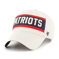 Casquette ajustable Crossroad MVP des Patriots de la Nouvelle-Angleterre '47 crème pour homme