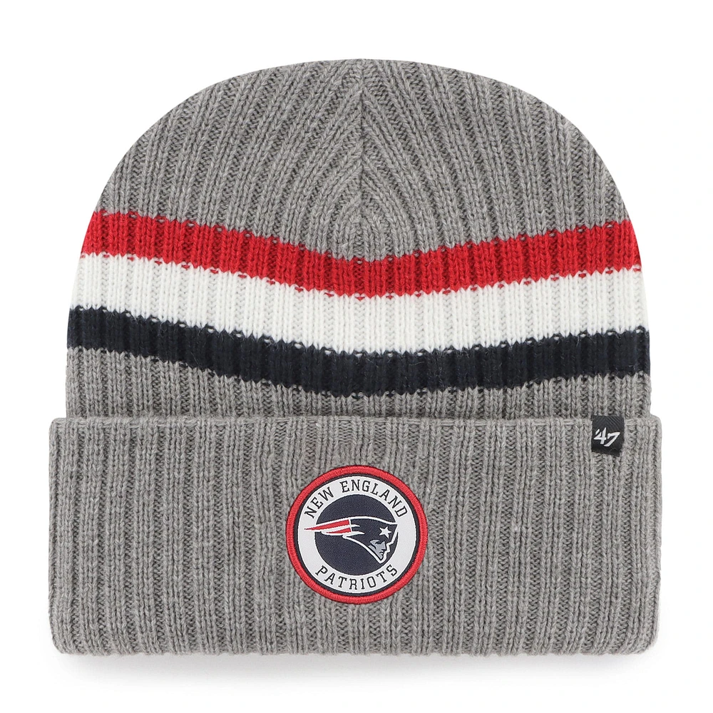 Bonnet en tricot à revers Highline '47 gris des New England Patriots pour hommes