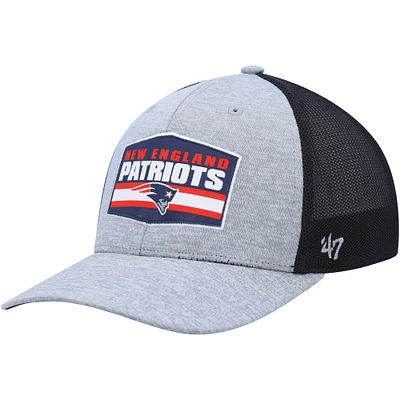 Casquette Motivator Flex des Patriots de la Nouvelle-Angleterre '47 gris chiné/bleu marine pour homme