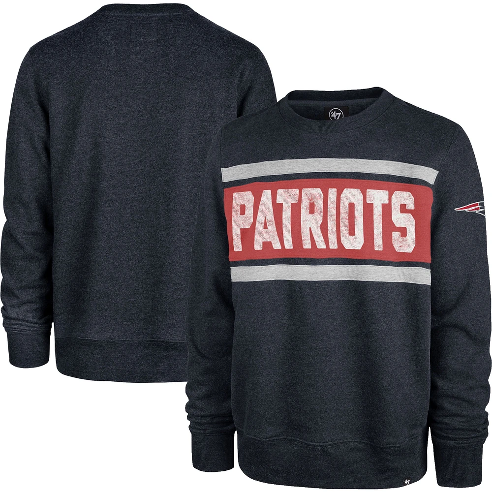 Chandail à enfiler New England Patriots Bypass Tribeca '47 bleu marine chiné pour homme