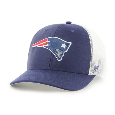 Casquette '47 bleu marine/blanc New England Patriots Trophy Trucker Flex pour homme