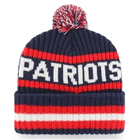 Men's '47 Navy New England Patriots Bering Cuffed Knit Hat with Pom