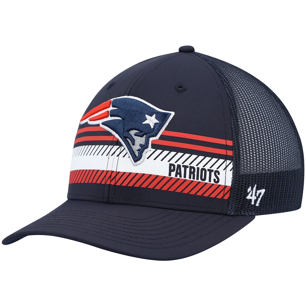 Casquette Snapback '47 Navy New England Patriots Cumberland Trucker pour hommes