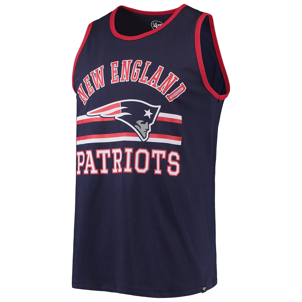 Men's '47 Navy New England Patriots Edge Super Rival Tank Top