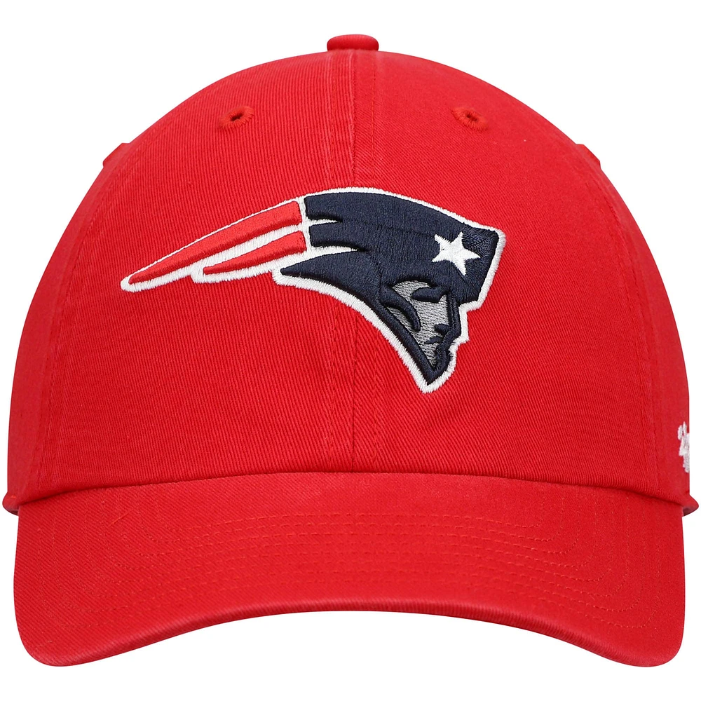 Casquette réglable de nettoyage secondaire '47 rouge des New England Patriots pour hommes