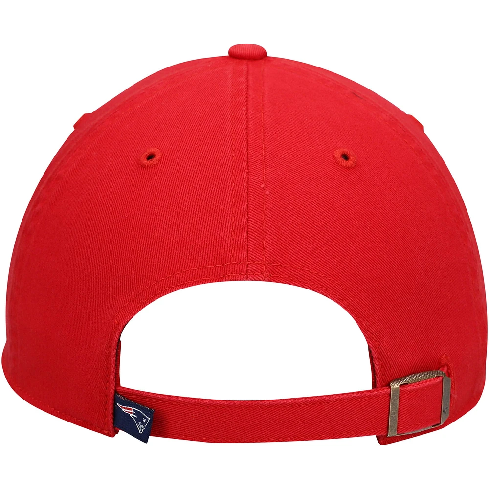 Casquette réglable de nettoyage secondaire '47 rouge des New England Patriots pour hommes