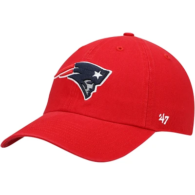 Casquette réglable de nettoyage secondaire '47 rouge des New England Patriots pour hommes