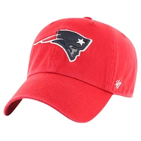 Casquette réglable de nettoyage secondaire '47 rouge des New England Patriots pour hommes