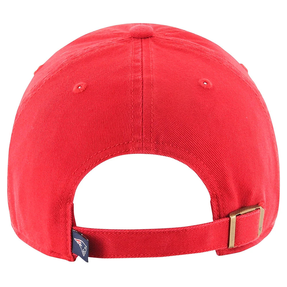 Casquette réglable de nettoyage secondaire '47 rouge des New England Patriots pour hommes