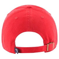 Casquette réglable de nettoyage secondaire '47 rouge des New England Patriots pour hommes