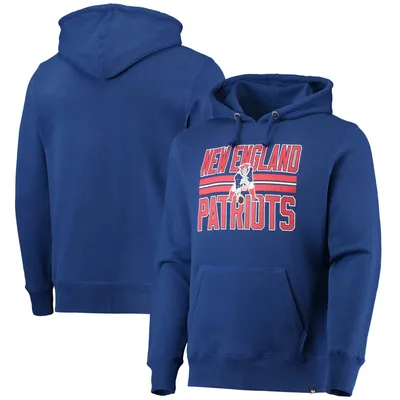 Men's '47 Royal New England Patriots Shortstop Pullover Hoodie