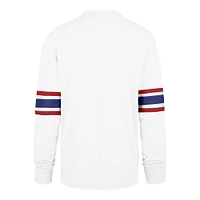 T-shirt à manches longues pour homme New England Patriots Gridiron Throwback Premier Brex '47 blanc