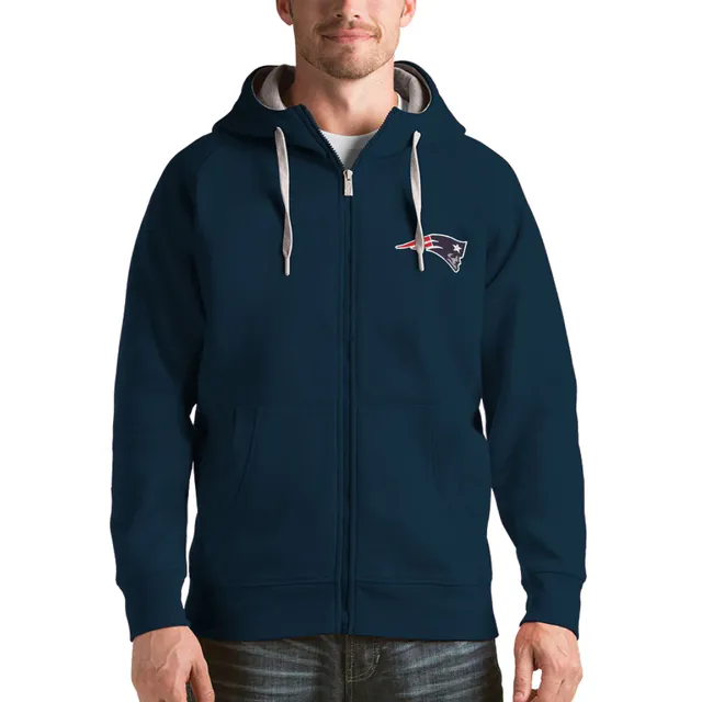 DUNBROOKE Men's Dunbrooke Navy/Red New England Patriots Apprentice Full-Zip  Hoodie