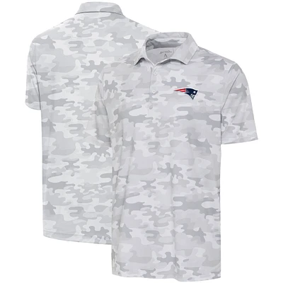 Men's Antigua White New England Patriots Collide Polo