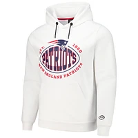 Men's BOSS X NFL White New England Patriots Touchback Tri-Blend Pullover Hoodie