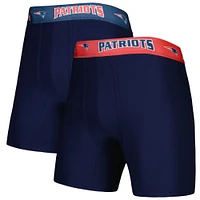 Ensemble de 2 boxers Concepts Sport bleu marine/rouge New England Patriots pour hommes