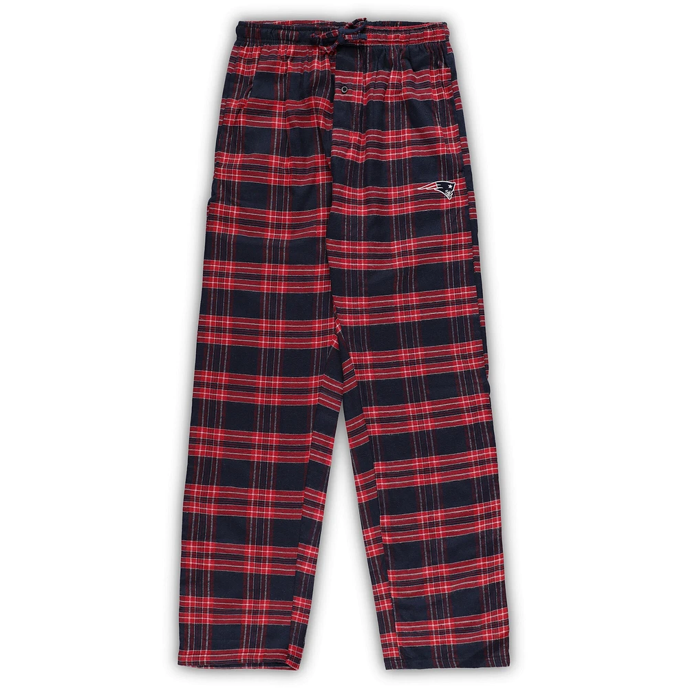Men's Concepts Sport Navy/Red New England Patriots Big & Tall Flannel Sleep Set