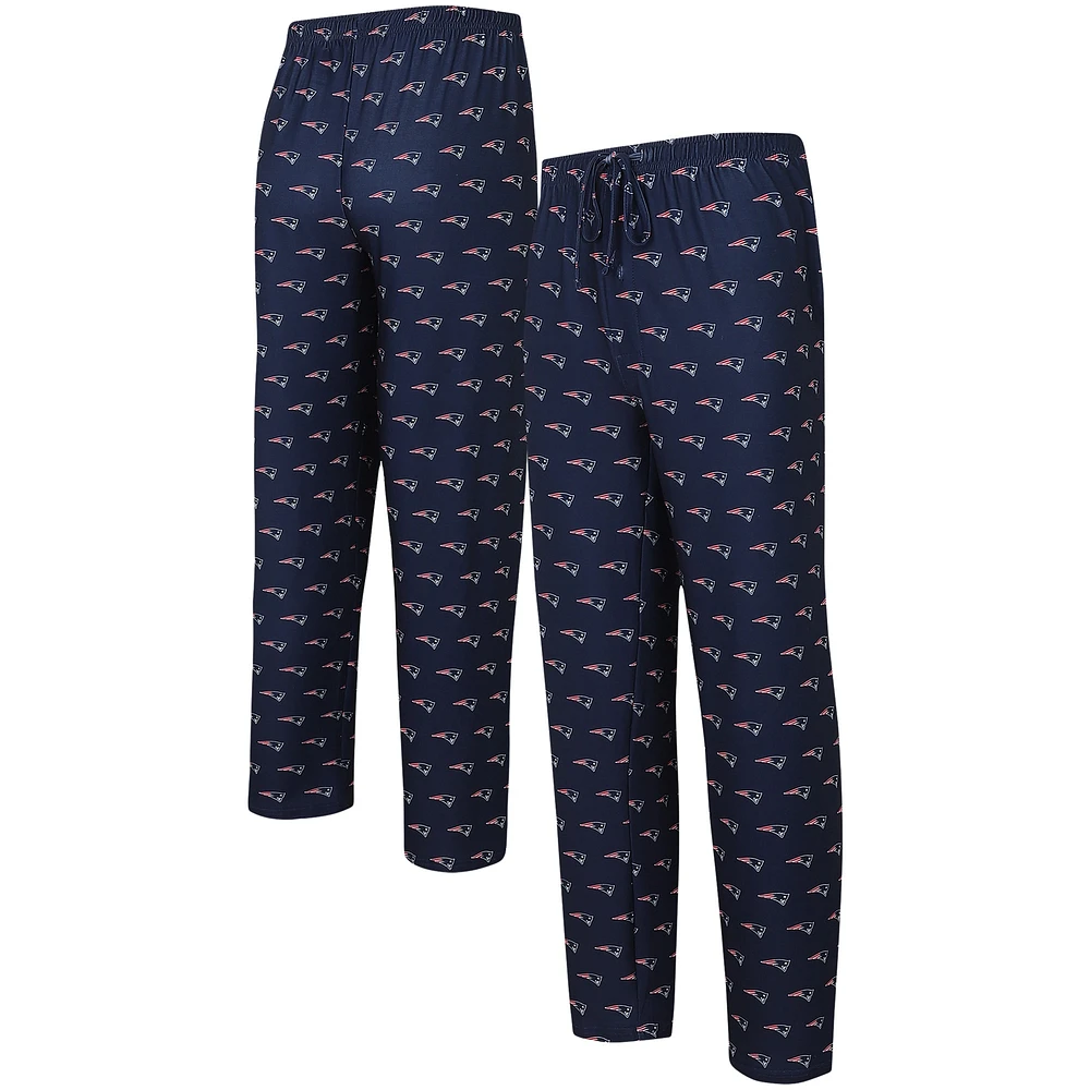 Pantalon en tricot à imprimé Concepts Sport bleu marine New England Patriots Gauge pour hommes