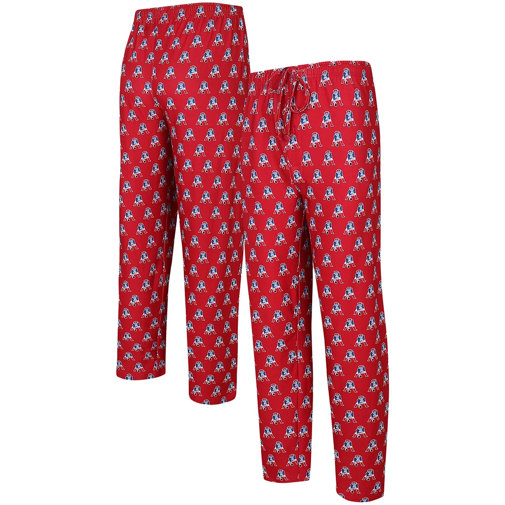 Men's Concepts Sport  Red New England Patriots Gauge Throwback Allover Print Knit Pants