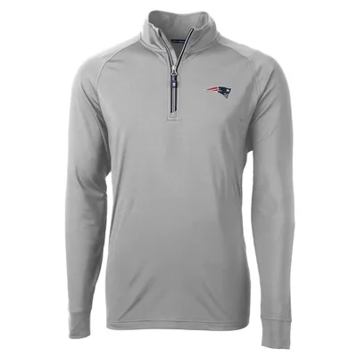 New England Patriots Cutter & Buck Adapt Eco Knit Quarter-Zip Pullover Jacket