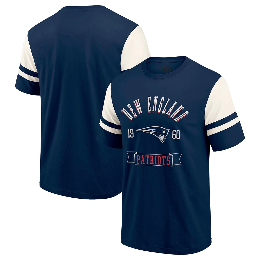 Men's Darius Rucker Collection by Fanatics  Navy New England Patriots Football T-Shirt