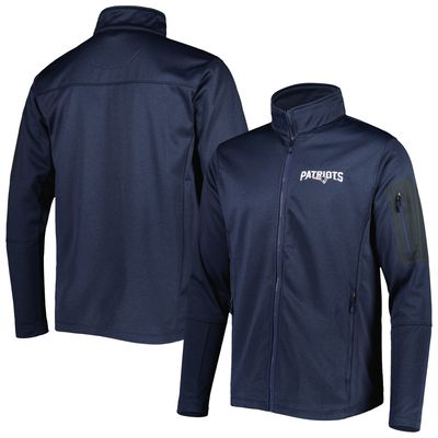 Men's Dunbrooke Heather Navy New England Patriots Freestyle Coated Tech Fleece Full-Zip Jacket