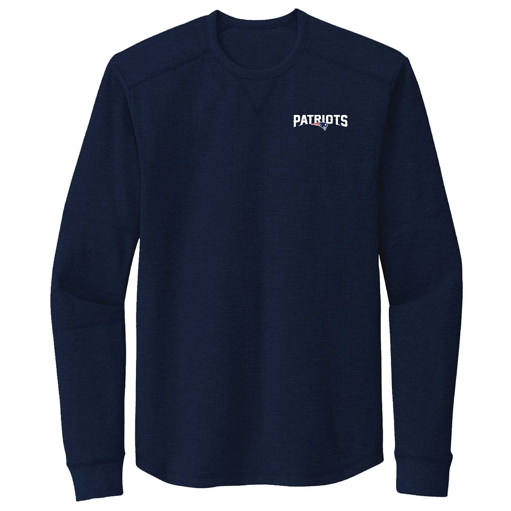 Men's Dunbrooke Navy New England Patriots Cavalier Thermal Long Sleeve T-Shirt